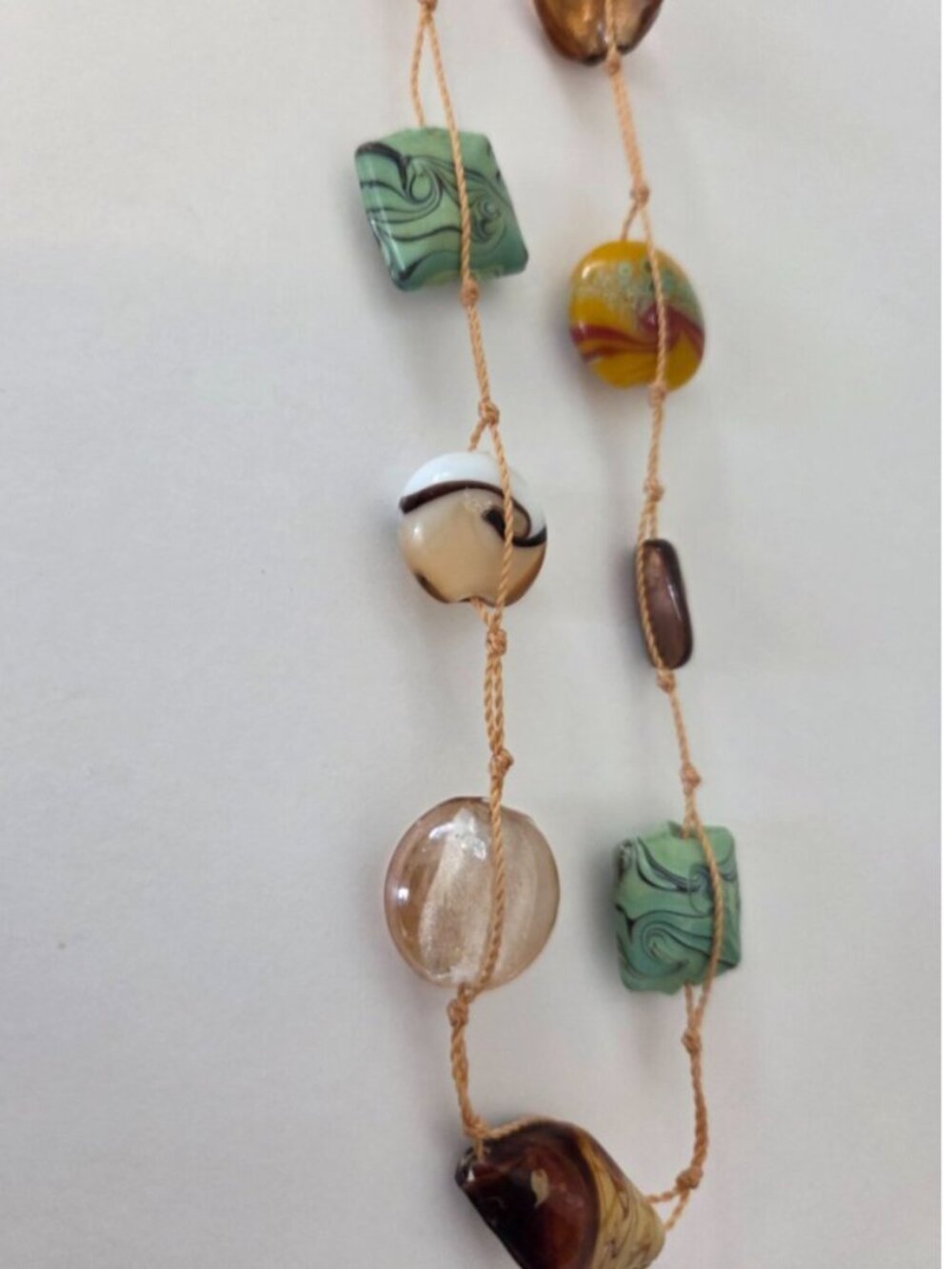 Handcrafted Multicolor Glass Bead Artisan Necklace
